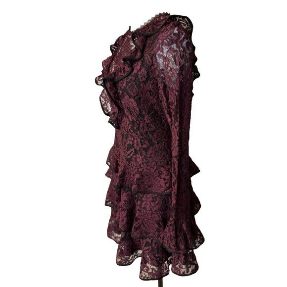 ALEXIS Tracie Dress M Medium Lace Long Sleeve Tiered Ruffle Whimsigoth $525 - Picture 9 of 16